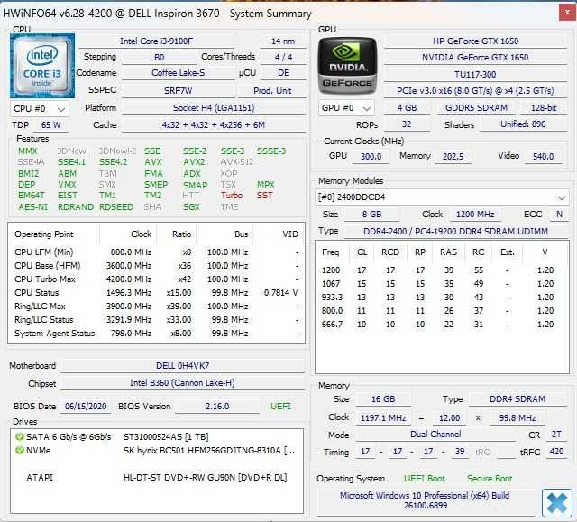 Calculator Unitate PC Gaming HP, i5 9100f Video Ram 16 Gb GTX 1650
