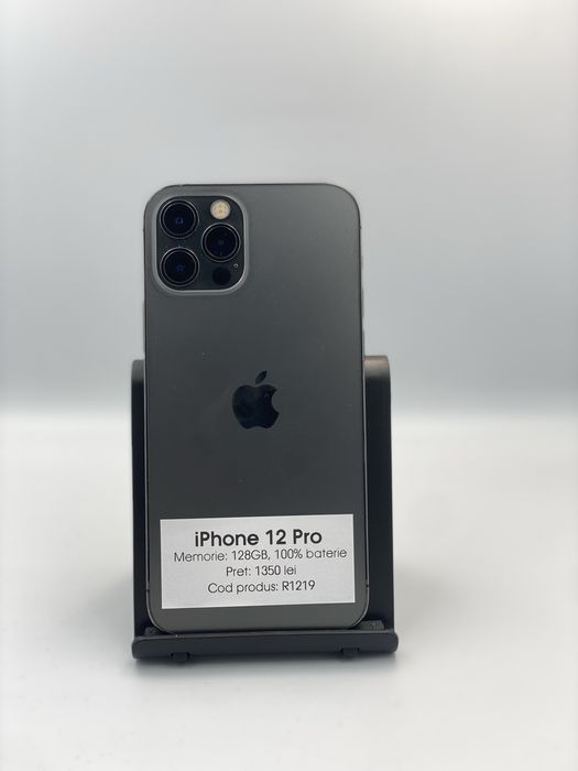 iPhone 12 Pro - 128gb memorie, 100% baterie, 1 an garantie