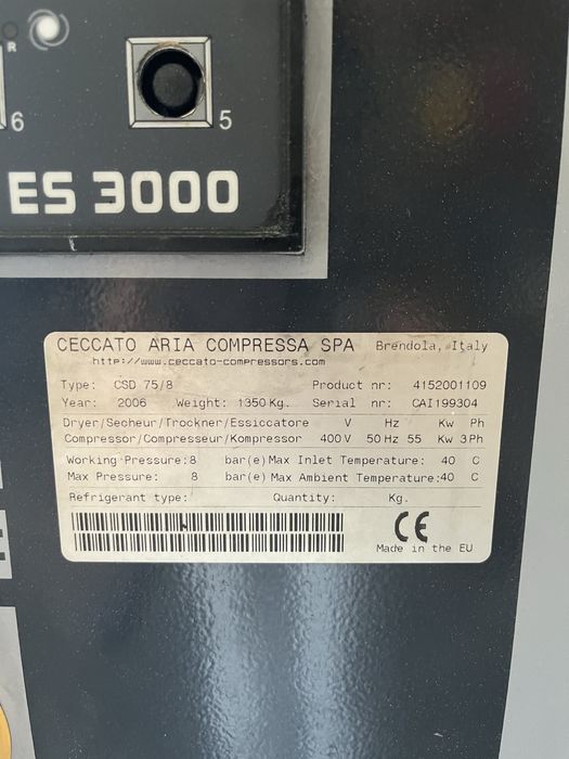 Compresor cu surub 55 kw 8,7 mc/min