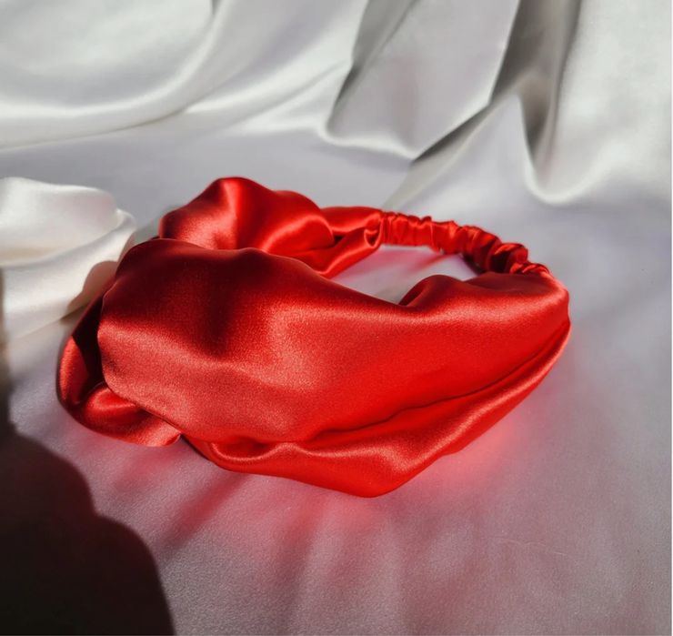 Копринена диадема.  Лента за глава от 100% естествена коприна