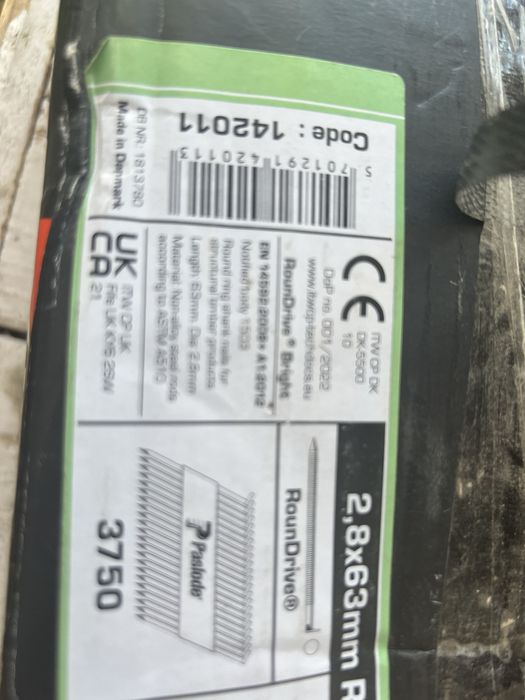 Cuie striate pistol paslode de 63 mm