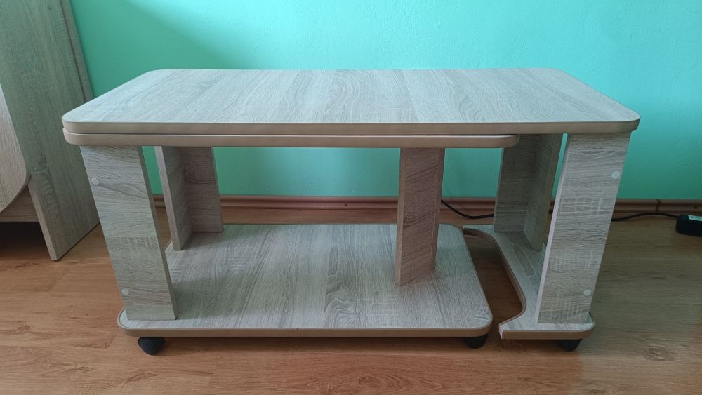 Masă cu roți stejar sonoma