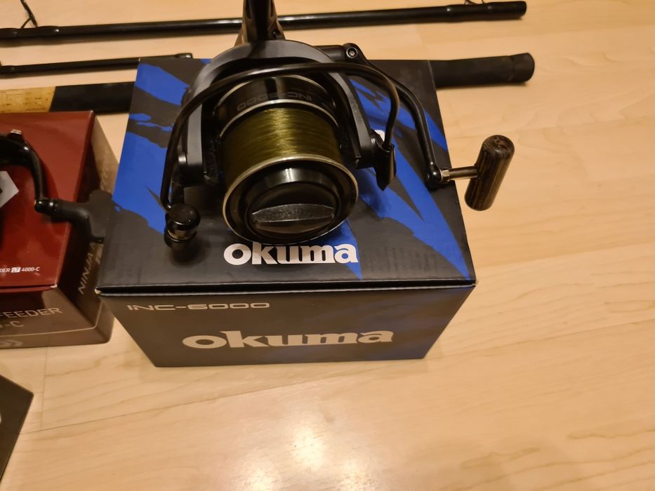 Echipament feeder, lanseta Preston Monster,mulineta Daiwa,Okuma ,Korum