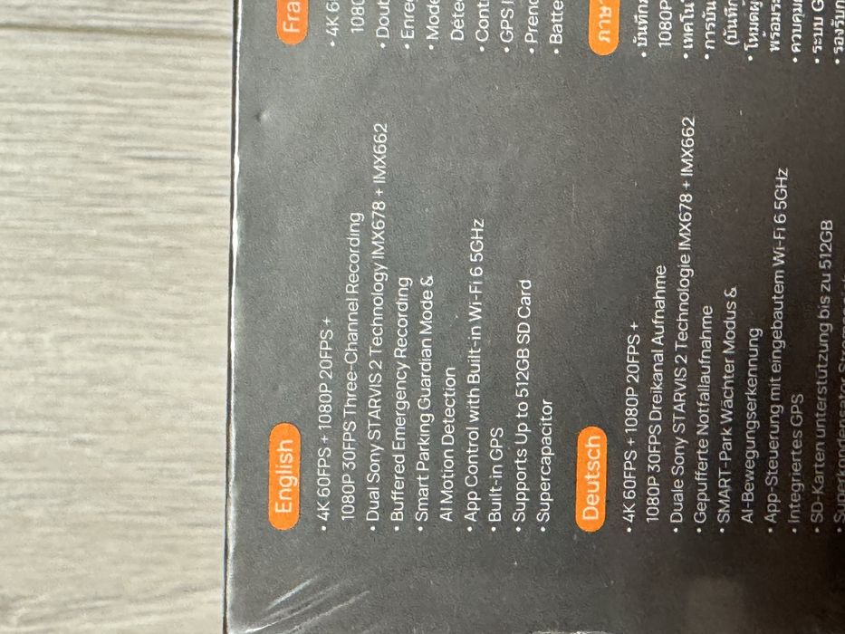 Dashcam camera bord 70mai t800