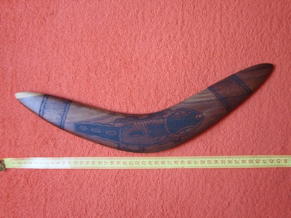 cadou deosebit rar Australia original Aborigen Bumerang  1980