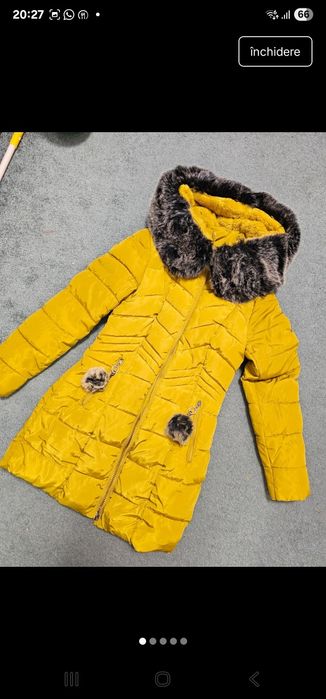 Geaca cu guler blanita xs