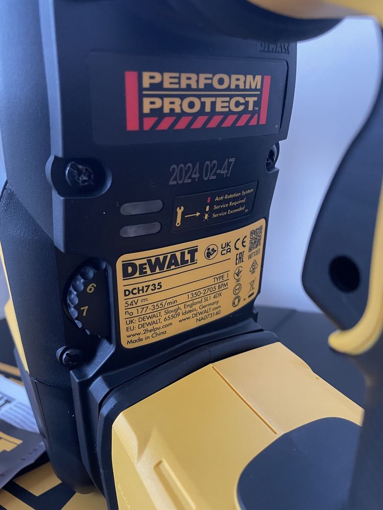 Ciocan Rotopercutor Dewalt DCH735N-XJ,  54V, Flexvolt, Original Nou !