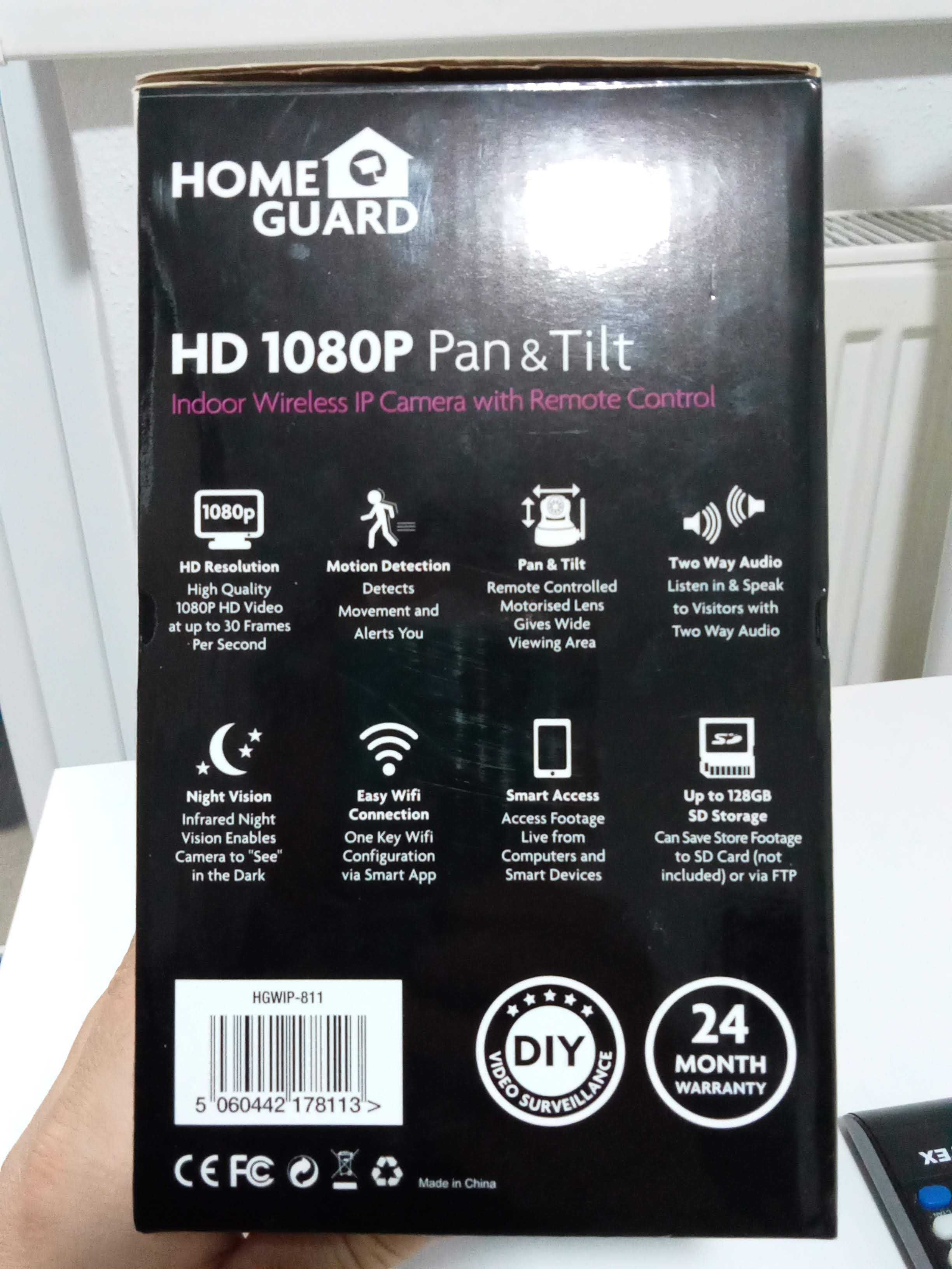 HomeGuard HD 1080P Wireless Pan & Tilt Camera 1080