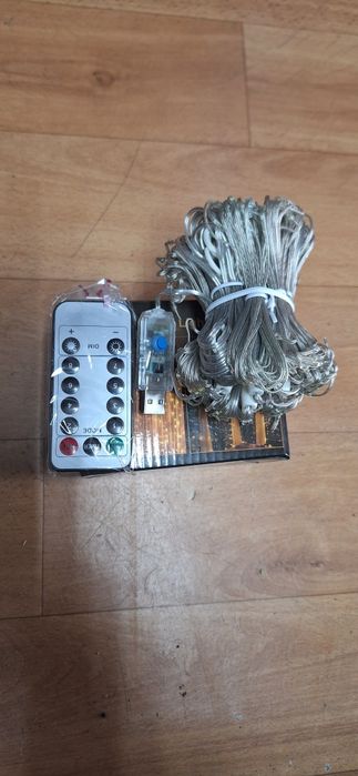 коледни лампички тип завеса 3x3 м. - цветни