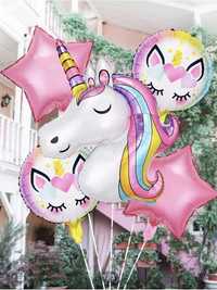 2 Seturi (1 balon forma unicorn și 4 forme)