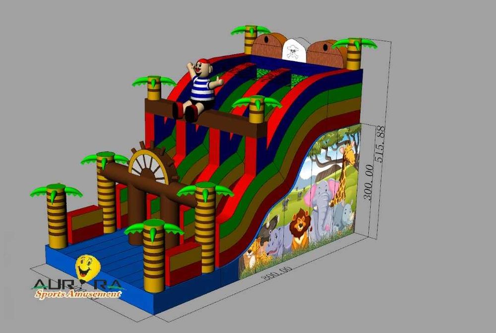 Гигантски надуваем батут с парзалка – Джунгла  Пирати НЕ Разопакован