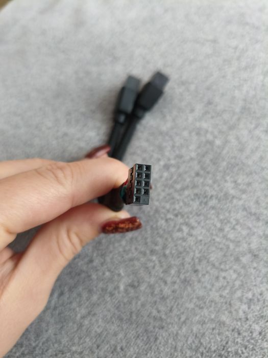 iHaospace USB 2.0 9-pin Splitter – Extensie placă de bază, 1 la 2,