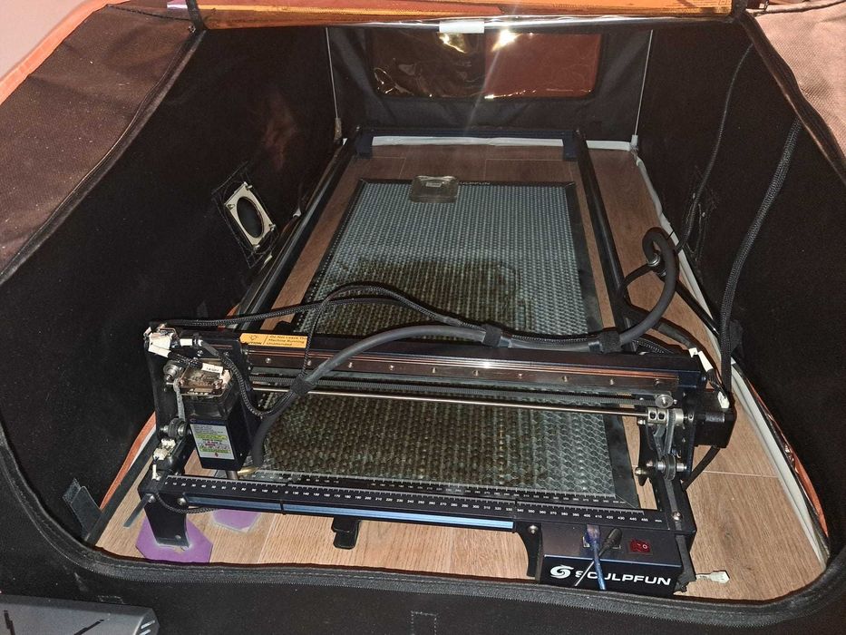 Masina Laser Sculpfun S30-10 W cu air asist automat + extensie + cutie