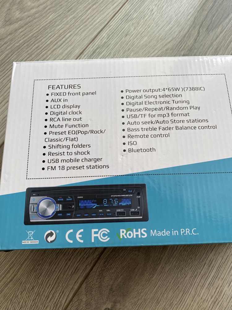 Radio mp3 auto Bluetooth Cenxiny N1901 4 x 65W Nou