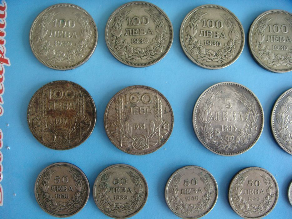 Българска Сребърна Монета 100 лева 1930 г и 1934 г- Цар Борис ІІІ