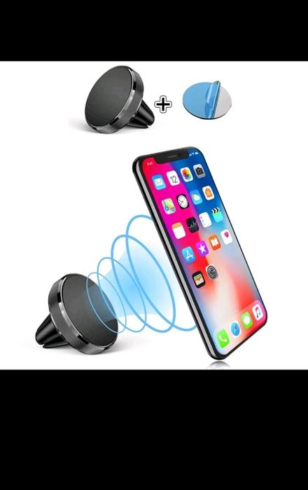 Suport magnetic telefon pentru mașină – prindere pe grila de ventilați