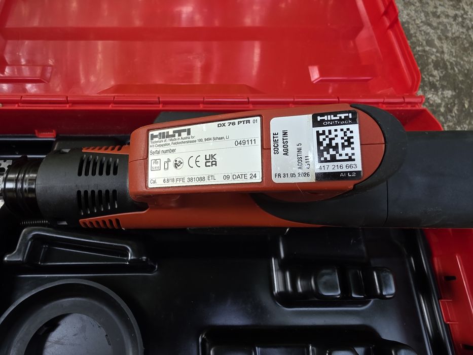 Pistol cu capse Hilti  DX76 PTR , cuie metal