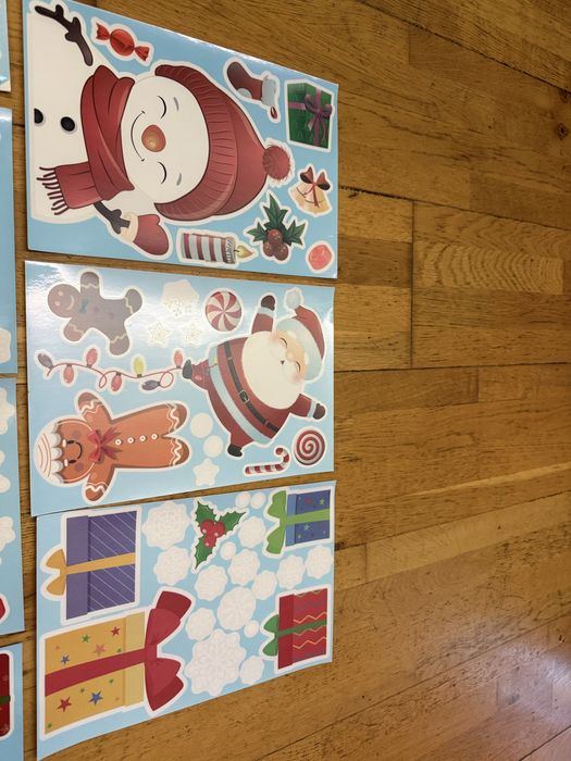 Нови стикери за прозорец Декорация Коледa многократна употреба Украса