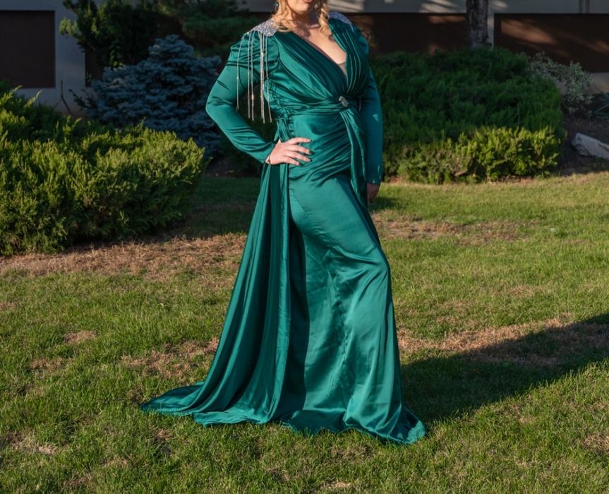 Rochie de seara verde smarald