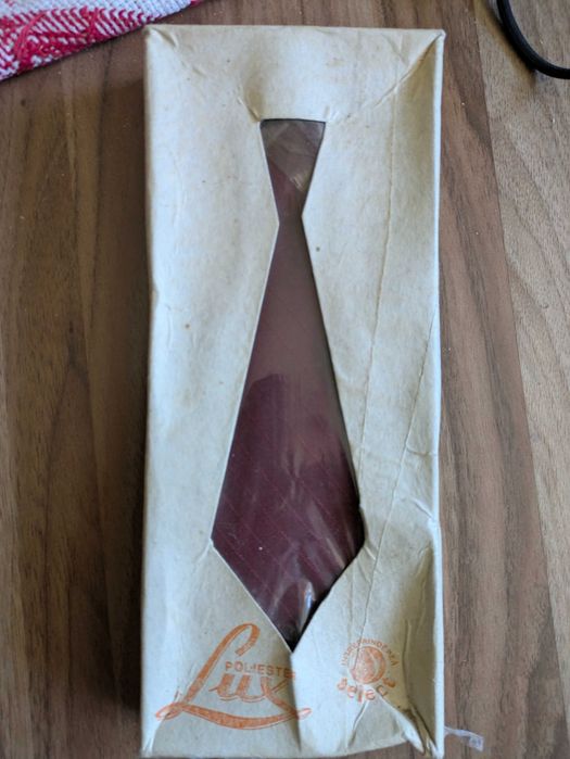 Cravata "Lux" din anii 1970 ,Intreprinderea SELECT-NEFOLOSITA ,cutie