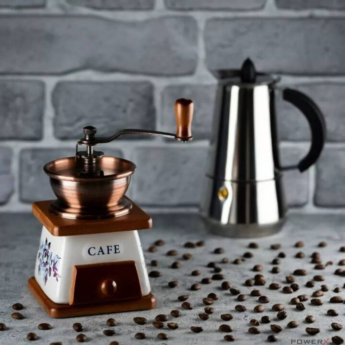 Rasnita de cafea traditionala, manuala, 18x10.5x9.5 cm, Kinghoff