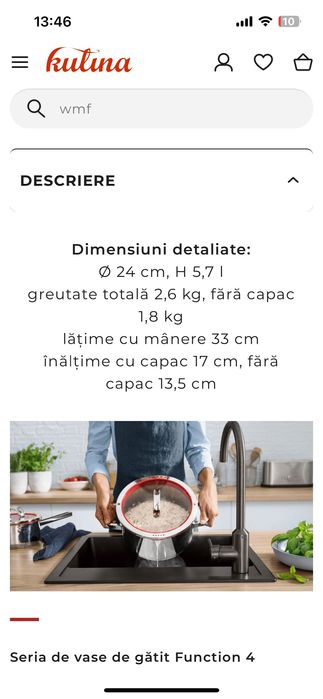 Oală / cratiță WMF 5,7 l inox function4