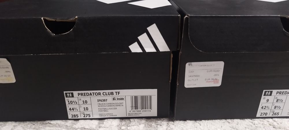 Стоножки Адидас predator club tf 42 2/3