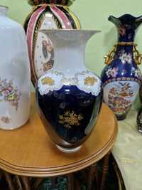 Уникална рядка антикварна немска порцеланова ваза Reichenbach