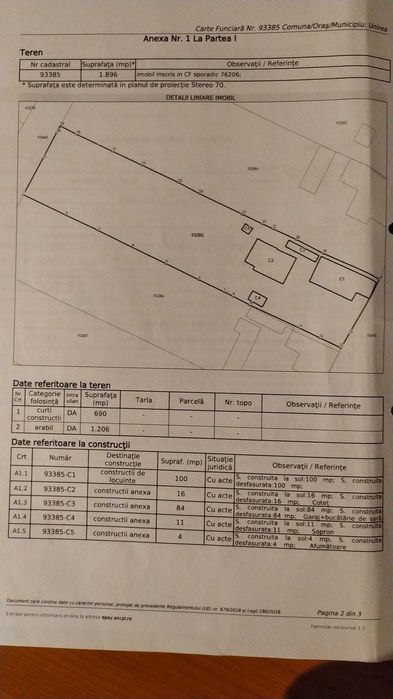 Vand Casa + teren - 1900mp, in  Unirea județul Alba