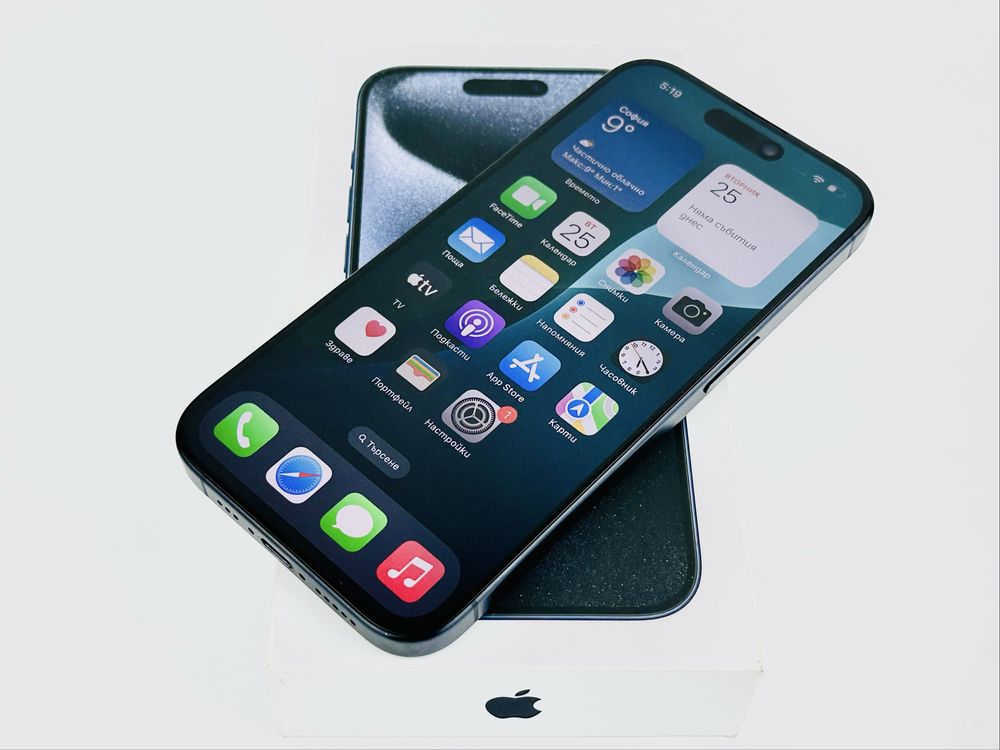 Apple iPhone 15 Pro 128GB Blue Titanium Отличен! Гаранция!