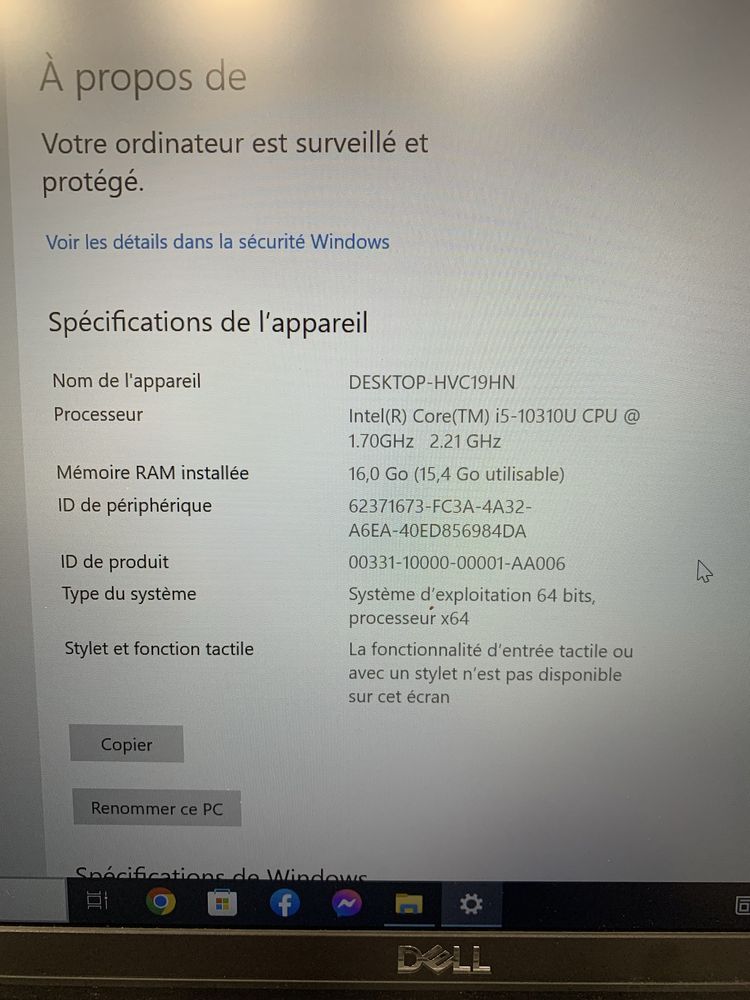 Dell Latitude 5420 / i5 10310U 1.7Ghz / 16Gb Ram / 256 SSD