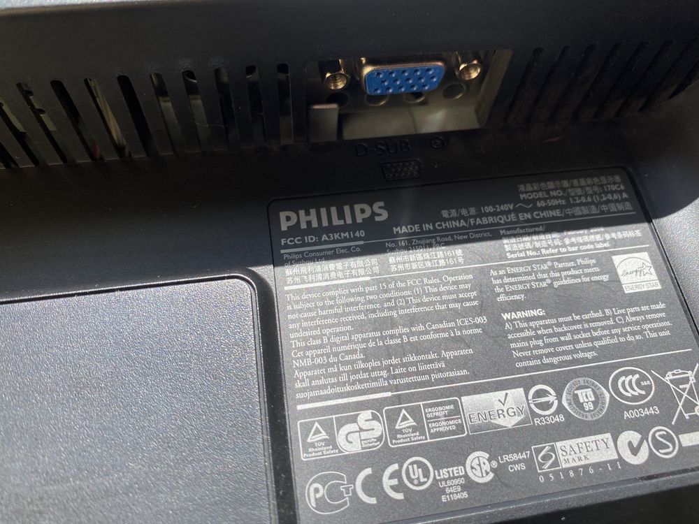 Vand  monitoar philips 170C