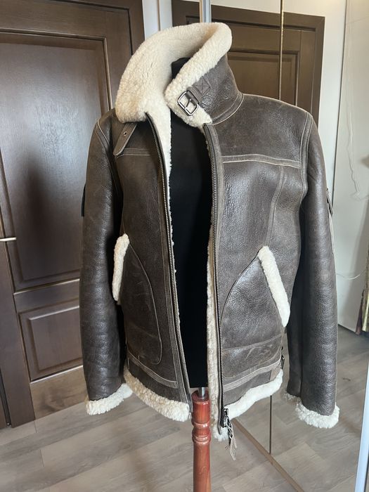 Cojoc designer aviator shearling( piele si blana naturala oaie) M