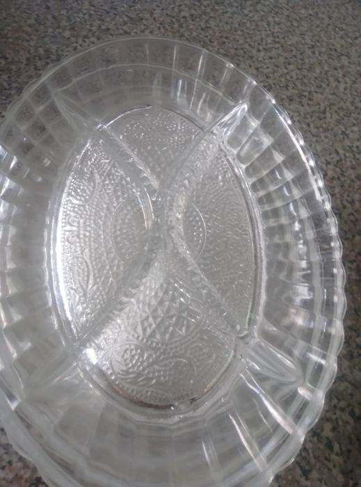 Стекло.блюдо 3 шт менажница 6 шт.