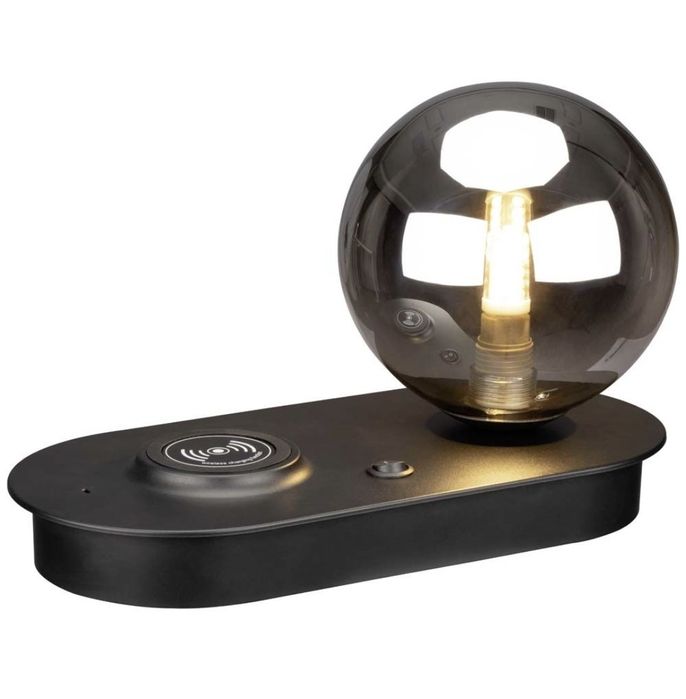 Настолна лампа със станция за безжично зареждане