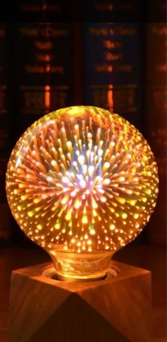 Bec LED cu efect de artificii 3D