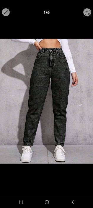 Blugi mom fit high waist