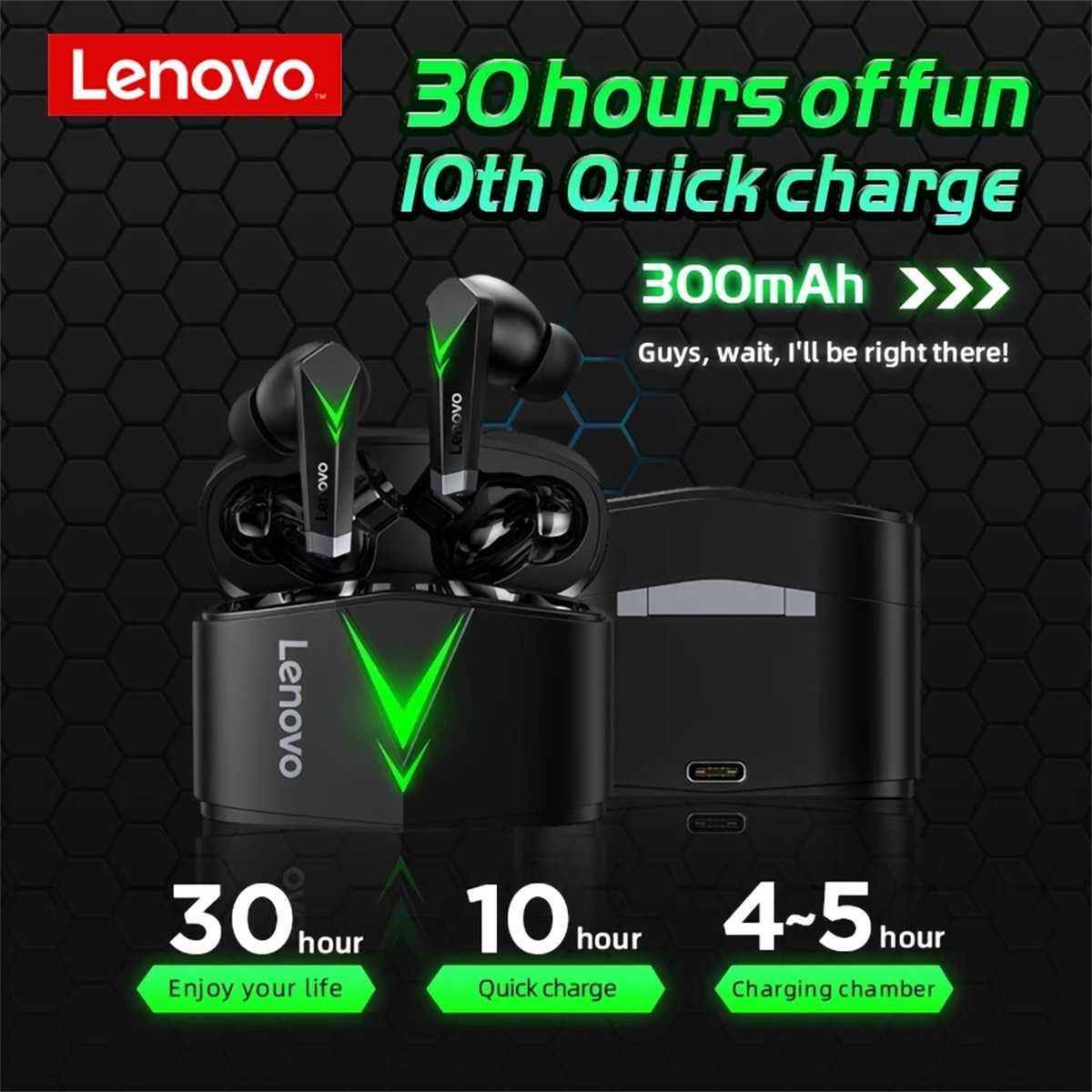 Casti Lenovo LP6 TWS Gaming Bluetooth Wireless microfon iPhone android