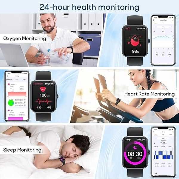 Ceas inteligent pentru femei, monitor de fitness 1.83 inch,