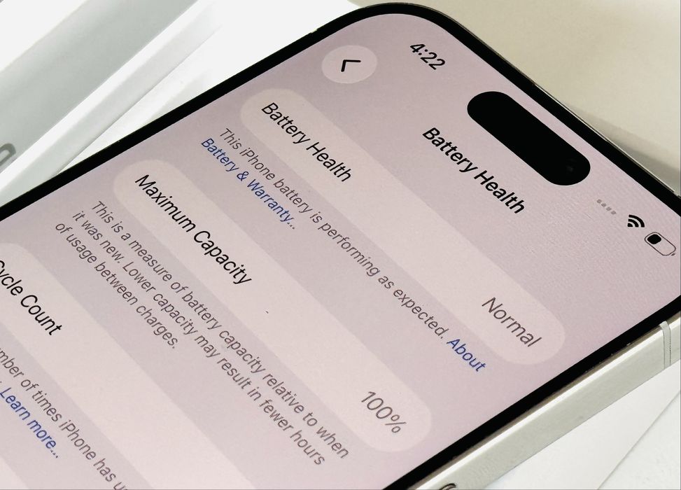 Iphone 15 Pro 256GB White Titanium 100% Батерия! Гаранция 6 месеца