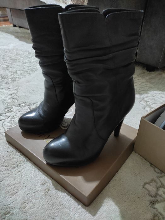 Сапоги,натуралка,36,37,б/у,даром почти,снижение цен