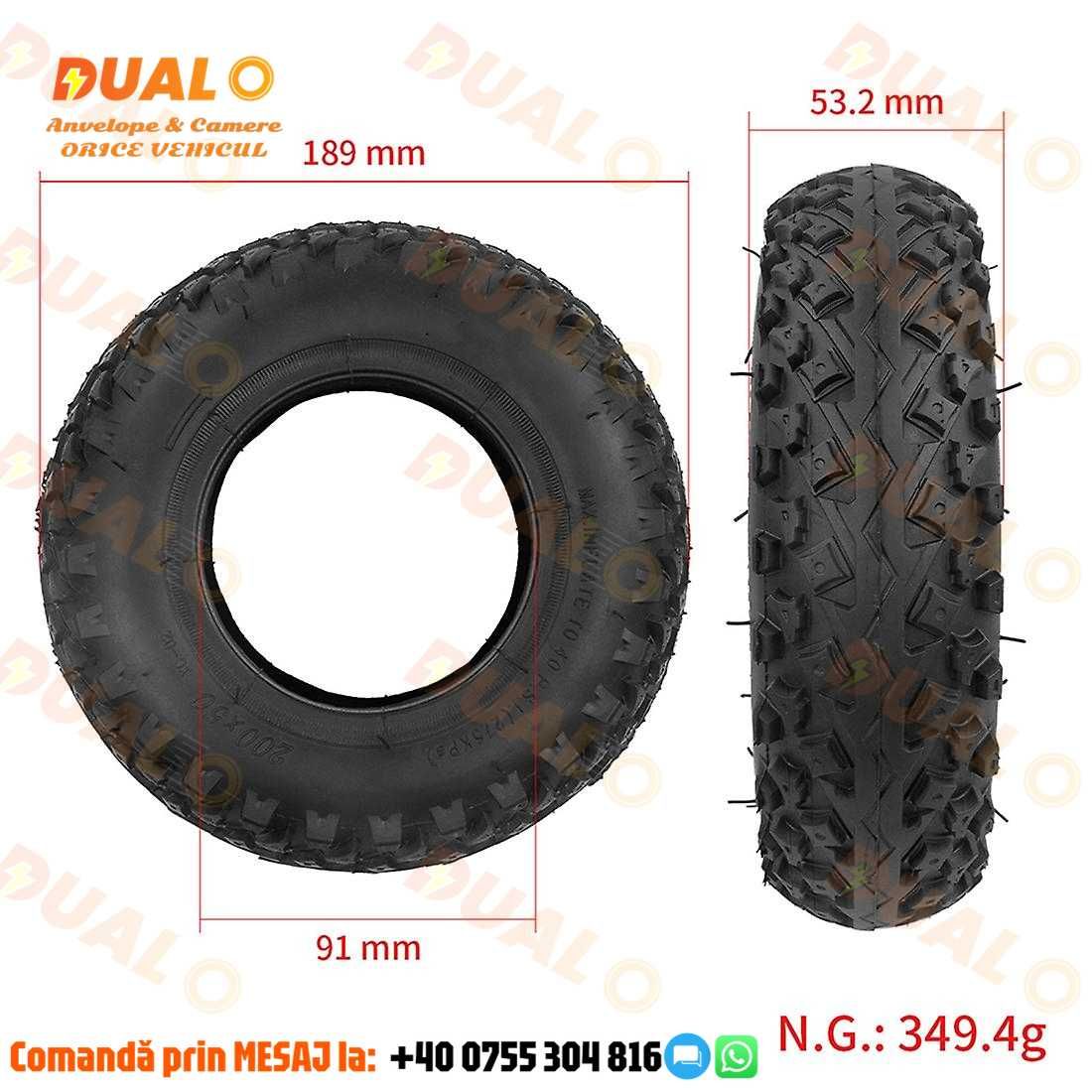 Set cauciuc si camera trotineta 200x50 8 inch OFF ROAD Joyor Xiaomi