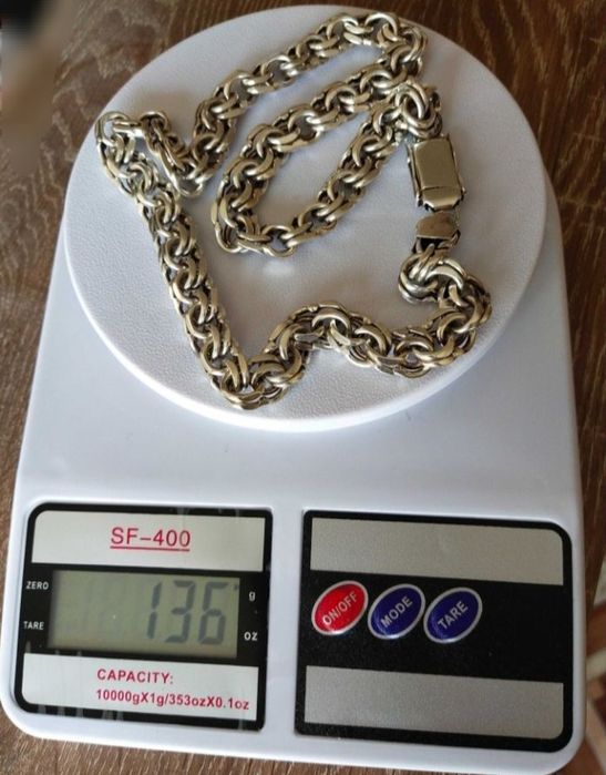 Продам цепь серебро 136 грам