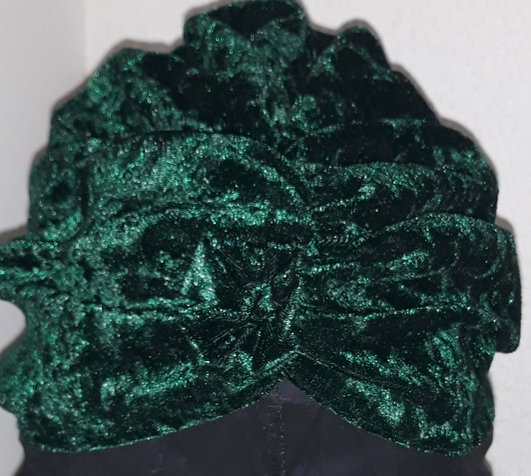 Turban verde smarald