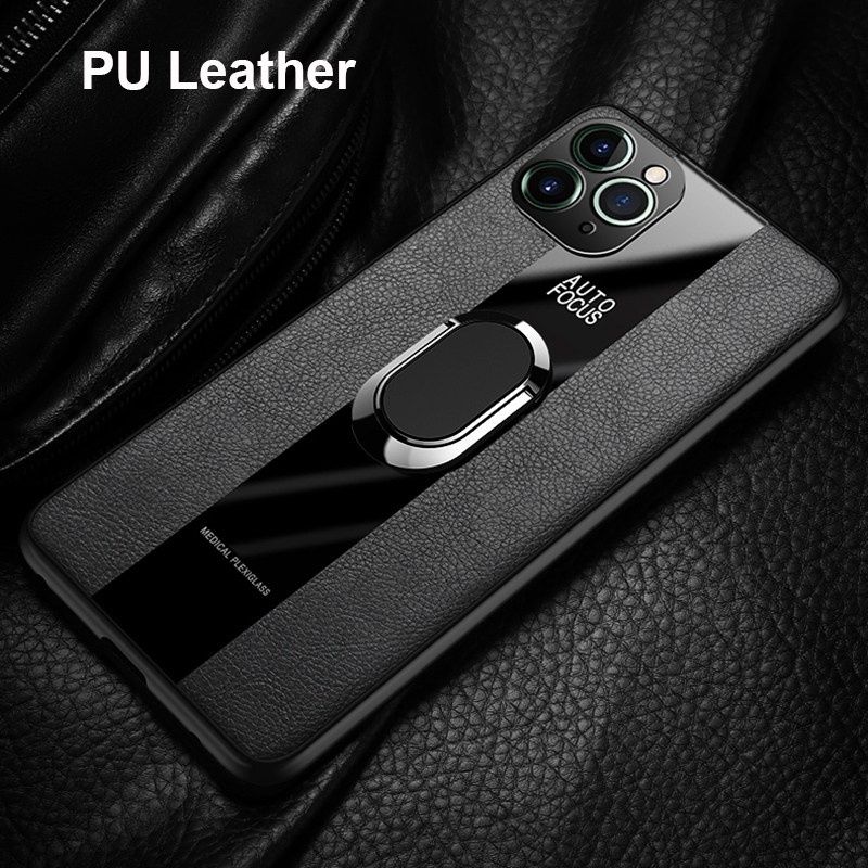 iPhone 14 14+ 14 Pro 14 Pro Max / PORSCHE кожен кейс с пръстен