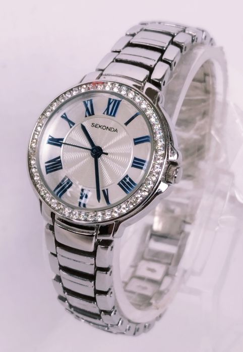 Ceas de dama Sekonda Classic Quartz, cadran argintiu, bratara din otel