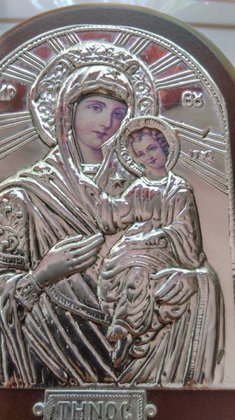 Икони на Христос и Дева Мария.Турски ибрик.