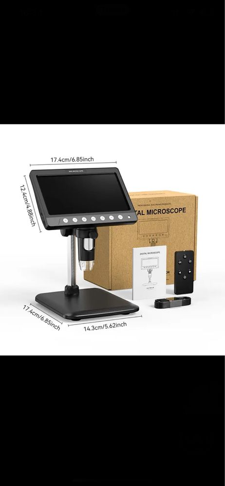Microscop digital 7 inch, 5MP.compatibil PC, NOU