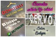 Litere, cifre, sigle, reclame, logo-uri volumetrice din polistiren