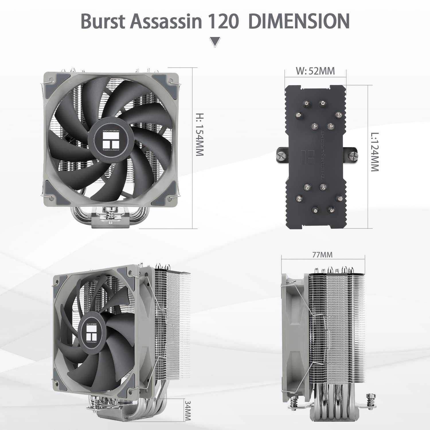 Cooler Procesor CPU Aer Thermalright Burst Assassin 120,AMD Intel